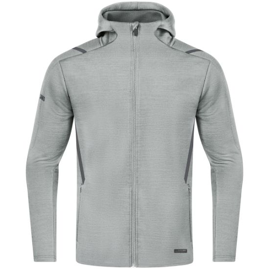 Afbeeldingen van Vrijetijdsvest met kap Challenge  lichtgrijs gemel./anthra light