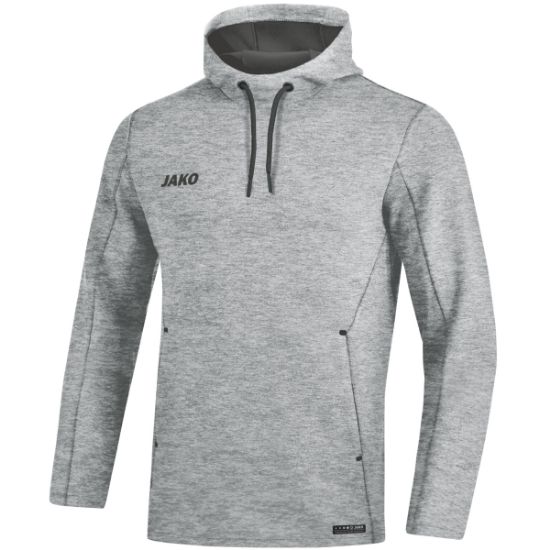 Afbeeldingen van Sweater met kap Premium Basics lichtgrijs gemeleerd
