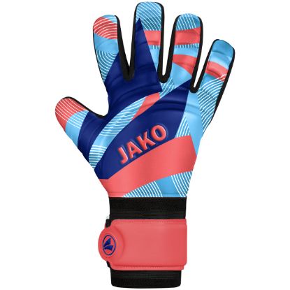 Afbeeldingen van Keeperhandschoen River Basic Junior RC koraal/hemelsblauw/navy