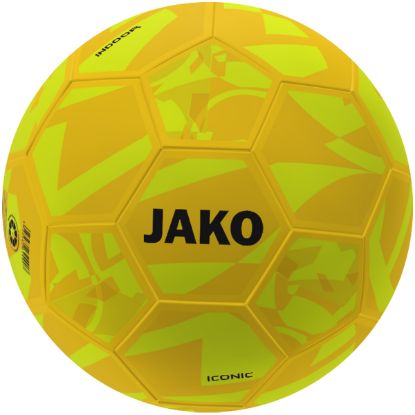 Afbeeldingen van Indoorbal Iconic fluogeel/geel/zwart